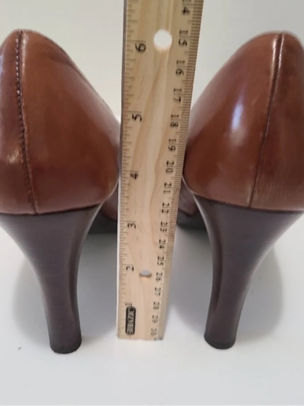 Women's Brown Platform Round-Toe Pumps - Picture 5 of 5